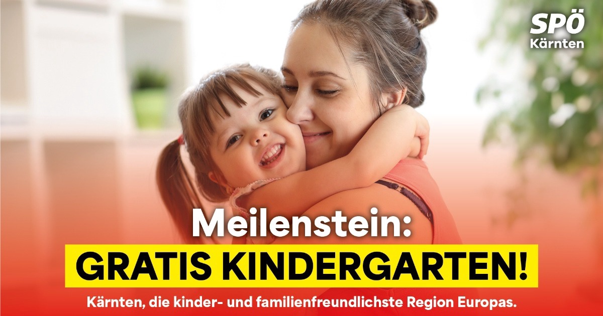 Gratis Kindergarten in K&auml;rnten &ndash; ein Meilenstein!
